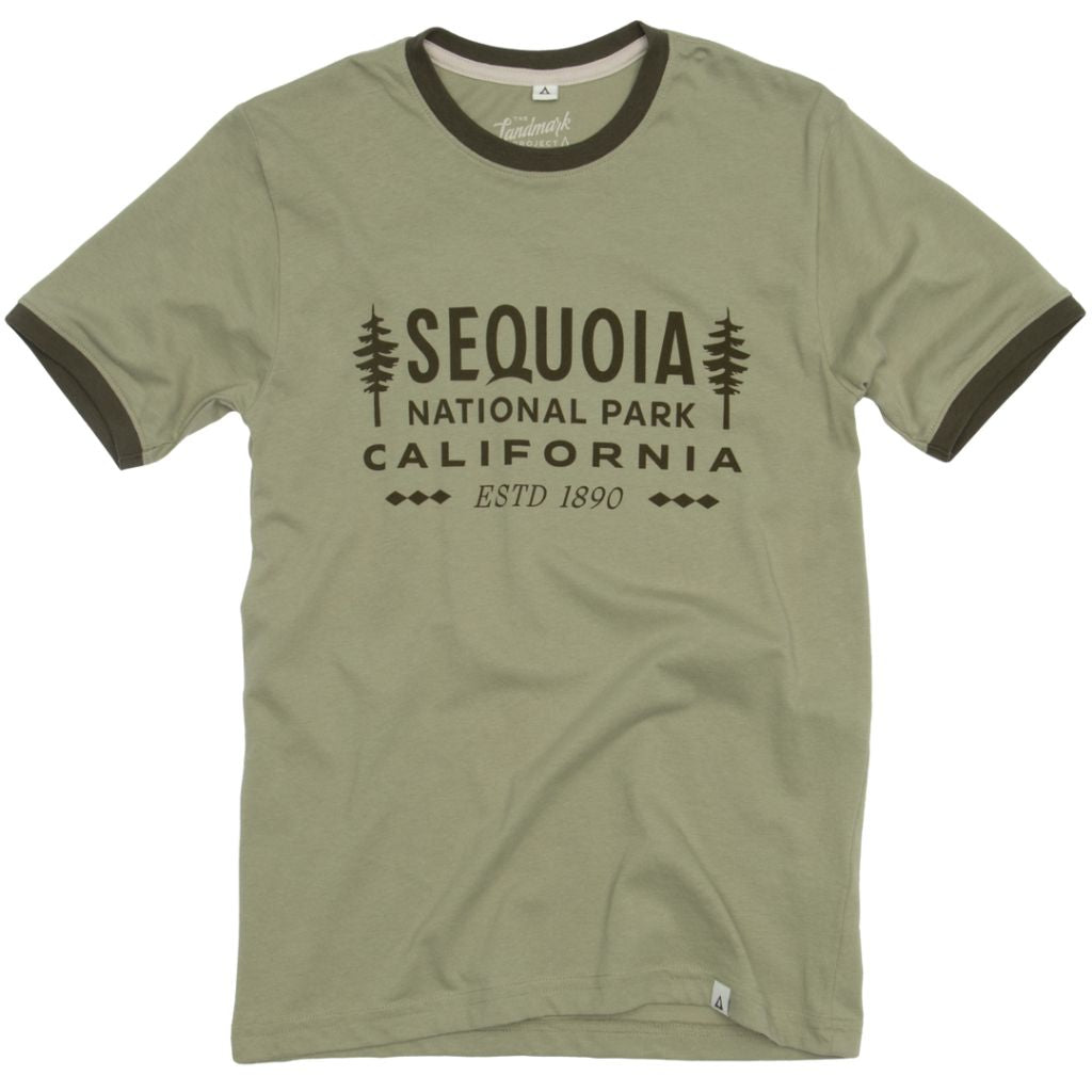 Sequoia Type Ringer Tee Shirt (Unisex) - Wanderer's Outpost