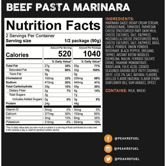 Beef Pasta Marinara - Wanderer's Outpost