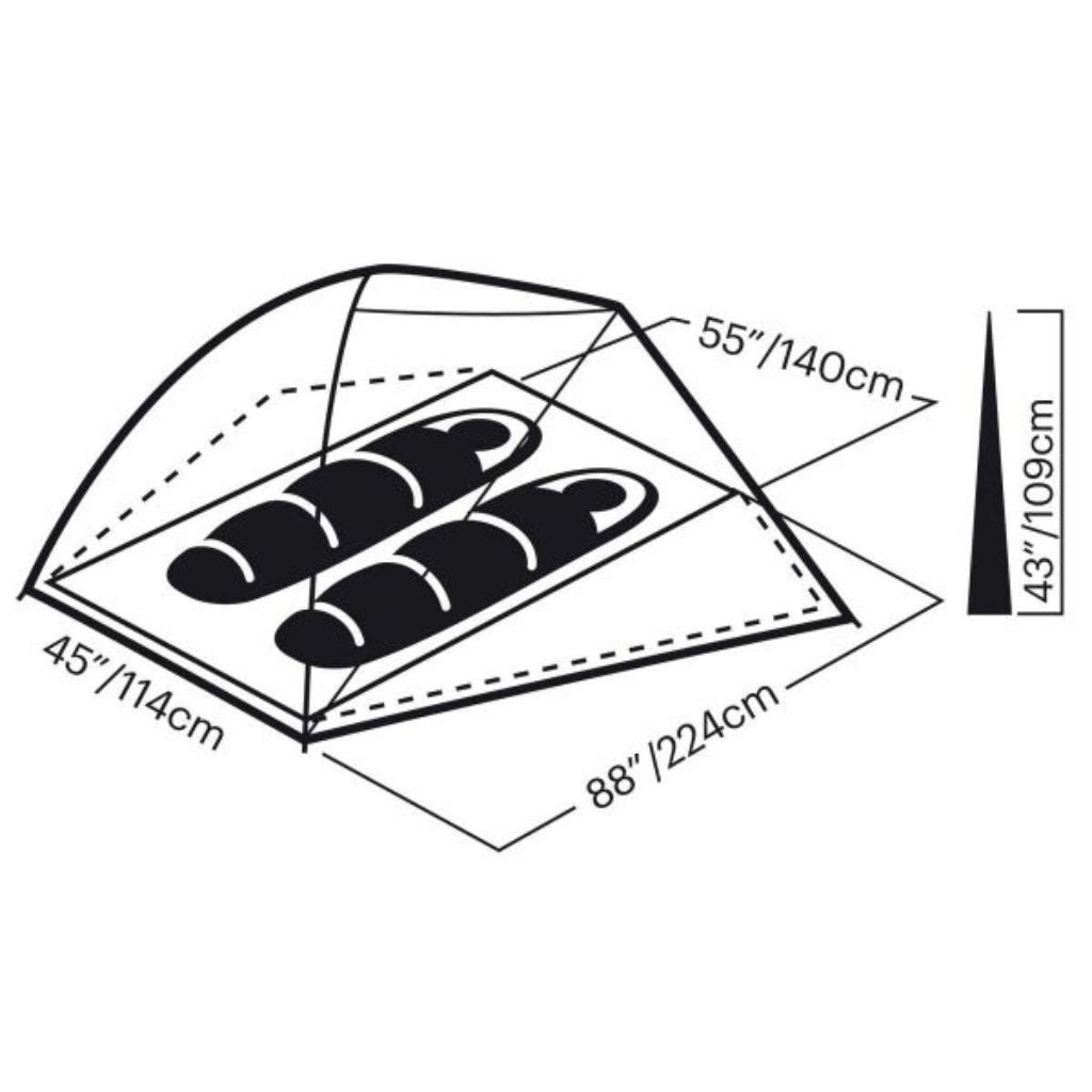 Midori 2 Person Tent - Wanderer's Outpost