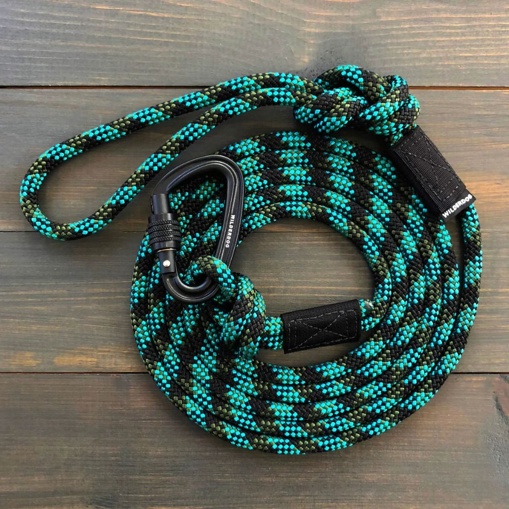 Wilderdog Large Carabiner Rope Leash Granite - Wanderer's Outpost