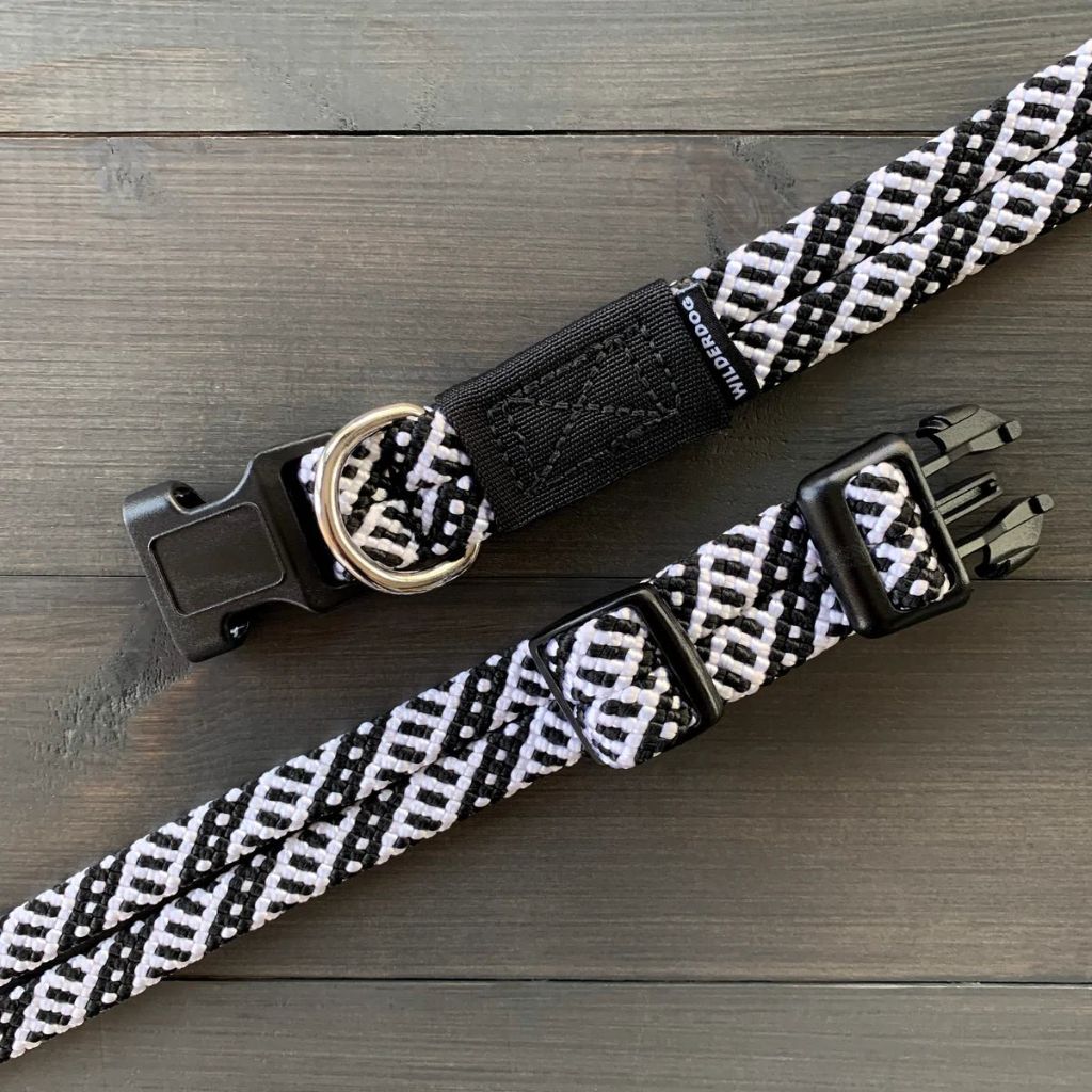 Wilderdog Rope Collar Black and White - Wanderer's Outpost