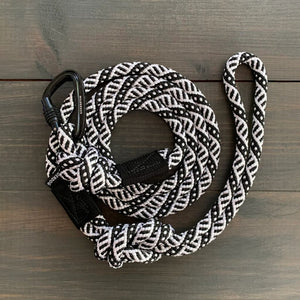 Wilderdog Small Carabiner Rope Leash Black and White - Wanderer's Outpost